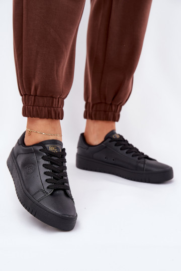 Niedrig Freizeitschuhe aus Öko-Leder Big Star NN274576 schZuarze Farbe 2