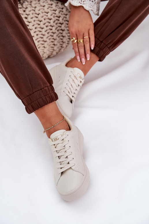 Niedrig Freizeitschuhe aus Öko-Leder Big Star NN274578 Beige Niedrig Freizeitschuhe aus Öko-Leder Big Star NN274578 Beige