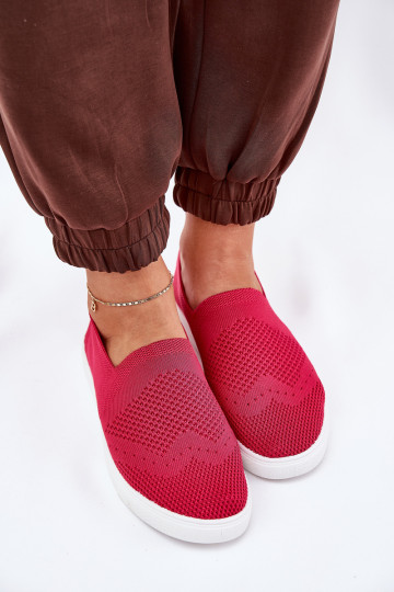 Feminin Turnschuhe Slip-on Big Star FF274A605 pinke Farbe
