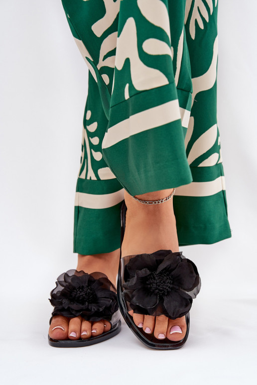 Durchschauen gleichschenklig Damenhausschuhe Ze Sztucznym Eine Blume schZuarze Farbe Vobetta Durchschauen gleichschenklig Damenhausschuhe Ze Sztucznym Eine Blume schZuarze Farbe Vobetta