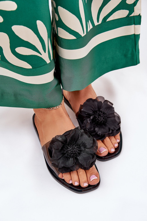 Durchschauen gleichschenklig Damenhausschuhe Ze Sztucznym Eine Blume schZuarze Farbe Vobetta Durchschauen gleichschenklig Damenhausschuhe Ze Sztucznym Eine Blume schZuarze Farbe Vobetta