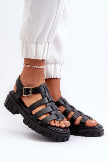 Sandalen Feminin schZuarze Farbe Rosarose