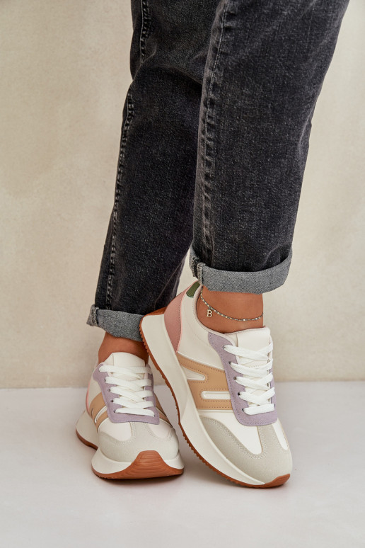 Turnschuhe Feminin mit einer Plattform Verschiedene Farben Emidi