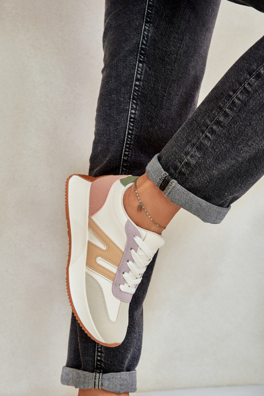 Turnschuhe Feminin mit einer Plattform Verschiedene Farben Emidi