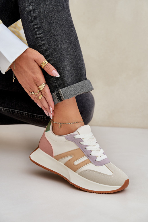 Turnschuhe Feminin mit einer Plattform Verschiedene Farben Emidi