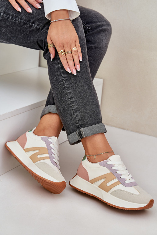 Turnschuhe Feminin mit einer Plattform Verschiedene Farben Emidi