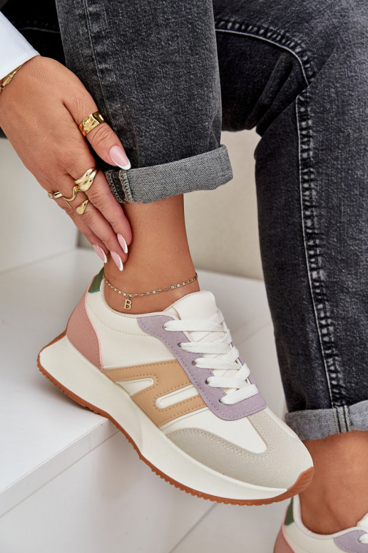 Turnschuhe Feminin mit einer Plattform Verschiedene Farben Emidi