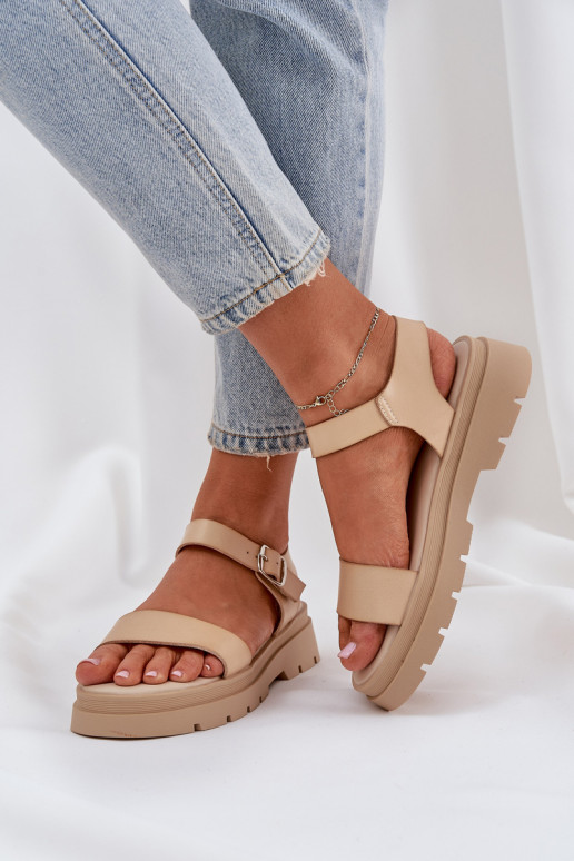 Damen-Sandalen mit Plateau in...