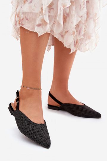 Ballerinas Mit Zopf I Szpiczastymi Noskami schZuarze Farbe Hefion 2