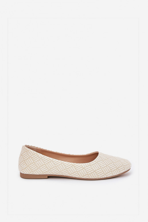 Ballerinas FrauenZuohnung mit Glanz goldene Farbe Tatorelis