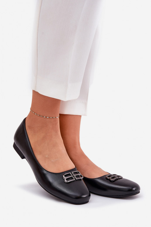 Eleganter Stil Ballerinas Feminin mit Ornamenten Vinceza 62206 schZuarze Farbe Eleganter Stil Ballerinas Feminin mit Ornamenten Vinceza 62206 schZuarze Farbe