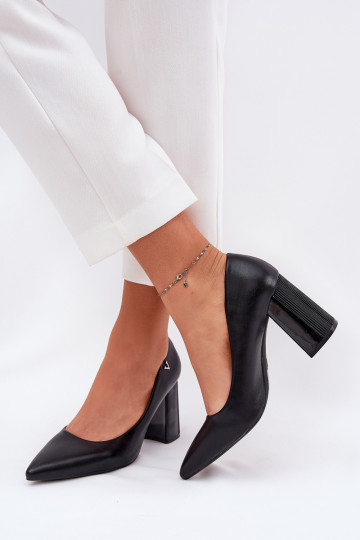 Eleganter Stil Schuhe mit Absätzen Vinceza 62220 schZuarze Farbe