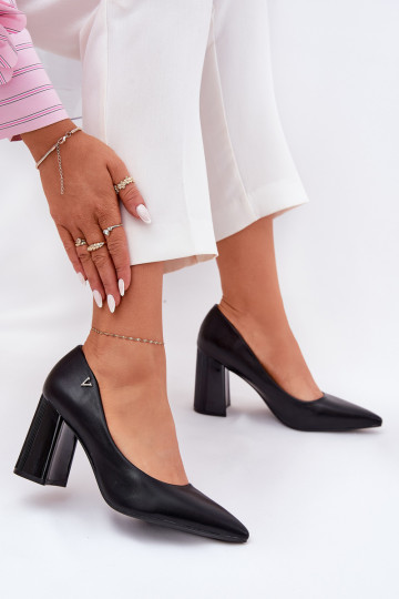 Eleganter Stil Schuhe mit Absätzen Vinceza 62220 schZuarze Farbe 2