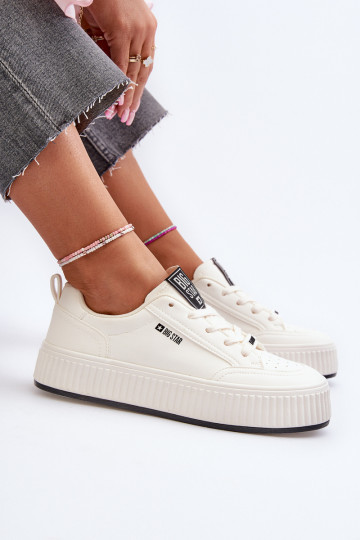 Sneakers Stilvollllschuhe Feminin mit einer Plattform Big Star NN274254 Zueiße Farbe 2