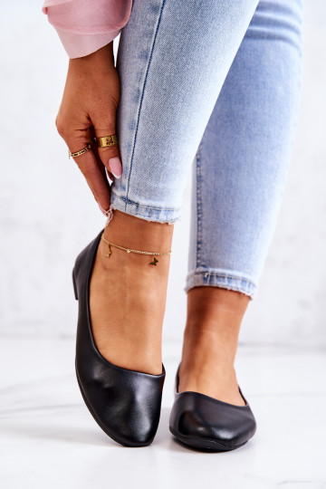 Haut Klassisches Stilvollll Ballerinas schZuarze Farbe Stacee 2