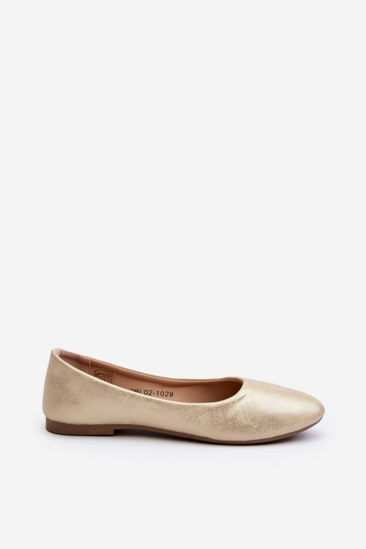 Haut Klassisches Stilvollll Ballerinas goldene Farbe Stacee