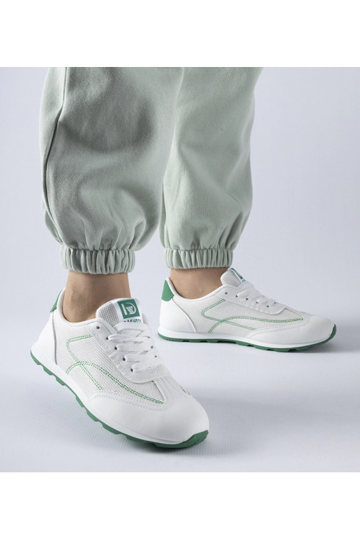 Weiß-grüne Sport-Sneakers Pinarella