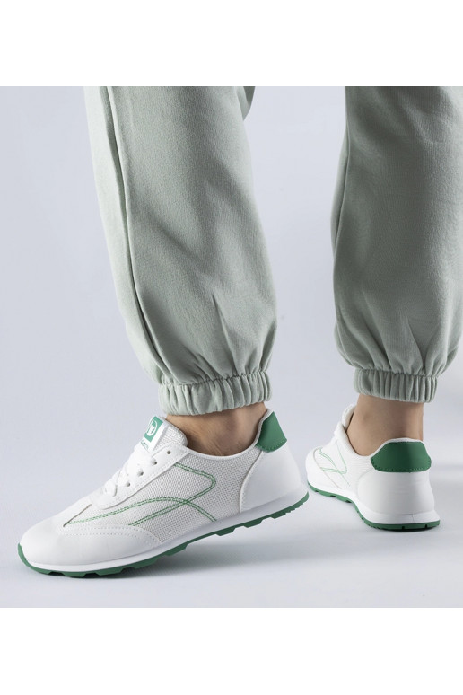 Weiß-grüne Sport-Sneakers Pinarella